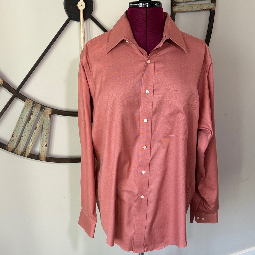 Lanesboro Men's Coral Button up Shirt
